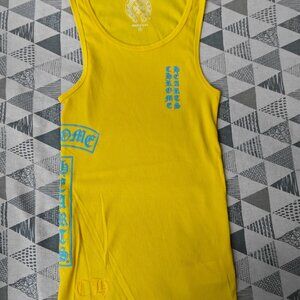 Chrome Hearts Yellow Ribbed Tank Top